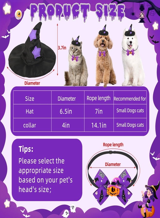 Bolake Witch Dog Halloween Costumes Funny Devil Vampire Dog Costumes Cape Hat for Medium Dogs Halloween Party Cosplay Costume for Medium Small Dogs Pets Cats - Image 3